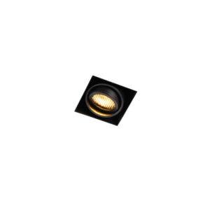 inbouwspots Inbouwspot zwart en kantelbaar Trimless Oneon Honey Staal Zwart is basisverlichting in huis. Dit armatuur wat inhoud dat er geen buitenrand om de
