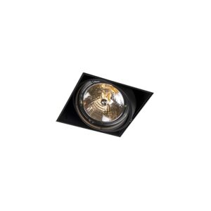 inbouwspots Inbouwspot zwart AR111 en kantelbaar trimless Oneon Staal Zwart Deze is de perfecte inbouwspot voor iedereen die een super strak plafond wil hebben