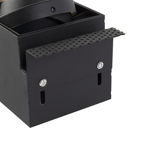 Inbouwspot zwart GU10 AR70 trimless 2-lichts - Oneon - Afbeelding 2