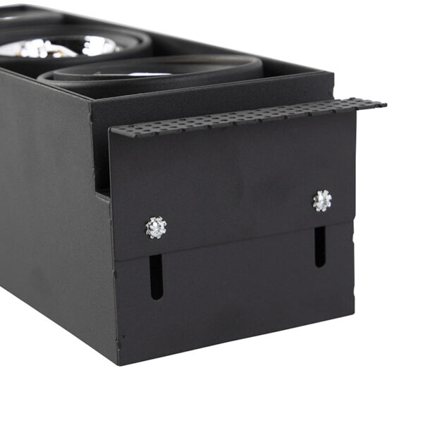 Inbouwspot zwart GU10 AR70 trimless 3-lichts - Oneon - Afbeelding 2