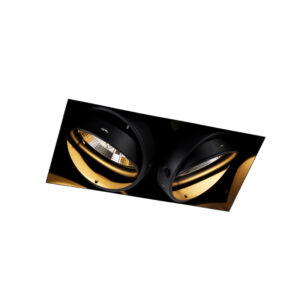 inbouwspots Inbouwspot zwart GU10 AR111 Trimless Oneon Staal Zwart Een tijdloze musthave in huis onze plafondspot. stijlvolle spot afgewerkt een strakke zwarte