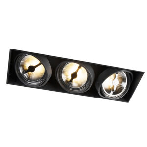 inbouwspots Inbouwspot zwart AR111 trimless Oneon Staal Zwart Deze Trimless is de perfecte inbouwspot voor iedereen die een super strak plafond wil hebben. Dit