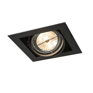 inbouwspots Inbouwspot zwart AR111 verstelbaar Oneon Staal Zwart Met deze inbouwspot haal je een stijlvol en luxueus design in huis. Hij heeft lengte breedte