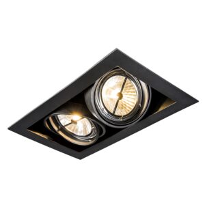 inbouwspots Inbouwspot zwart AR111 verstelbaar Oneon Staal Zwart Met deze inbouwspot haal je een stijlvol en luxueus design in huis. Hij heeft lengte van 343 cm