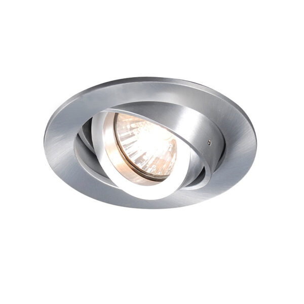 inbouwspots Moderne inbouwspot kantelbaar Club Aluminium Deze CLub past in ieder interieur. Hij heeft een diameter van 10 cm. De inbouw is 9 cm en de diepte