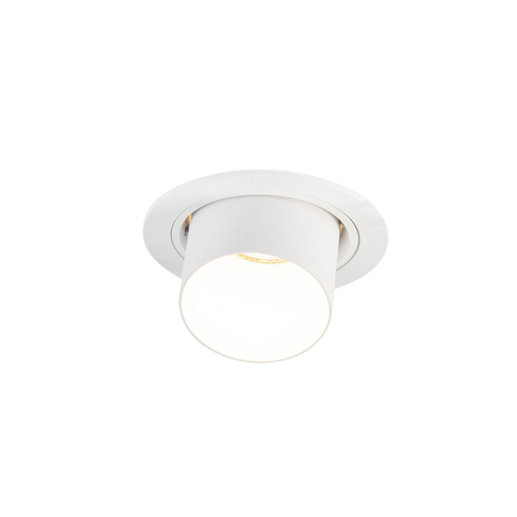 inbouwspots Moderne inbouwspot wit rond kantelbaar Installa Aluminium Wit De is een super moderne inbouwspot. Hij afgewerkt in het wat hem erg tijdloos maakt.