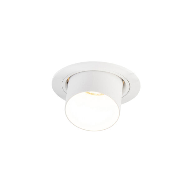 inbouwspots Moderne inbouwspot wit rond kantelbaar Installa Aluminium Wit De is een super moderne inbouwspot. Hij afgewerkt in het wat hem erg tijdloos maakt.
