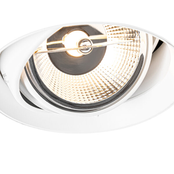 Moderne inbouwspot wit GU10 AR111 rond trimless - Oneon - Afbeelding 2