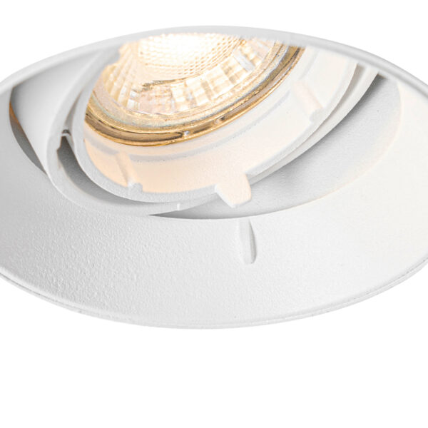 Moderne inbouwspot wit GU10 rond trimless - Oneon - Afbeelding 2