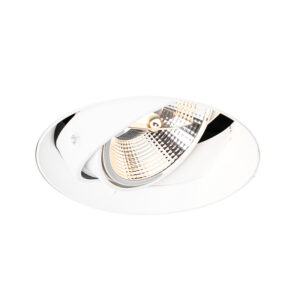 inbouwspots Moderne inbouwspot wit GU10 AR111 rond trimless Oneon Aluminium Wit is de perfecte voor in een modern interieur. Plaats er aantal op rijtje je