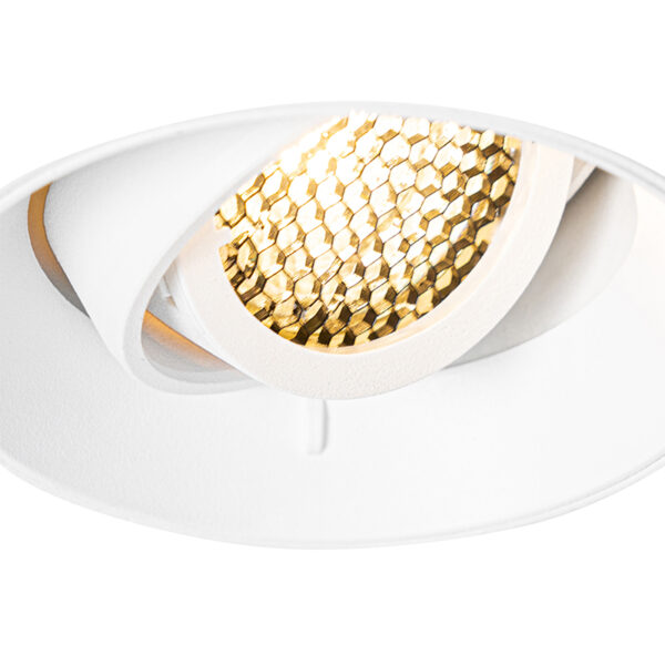 Moderne inbouwspot wit GU10 rond trimless - Oneon Honey - Afbeelding 2