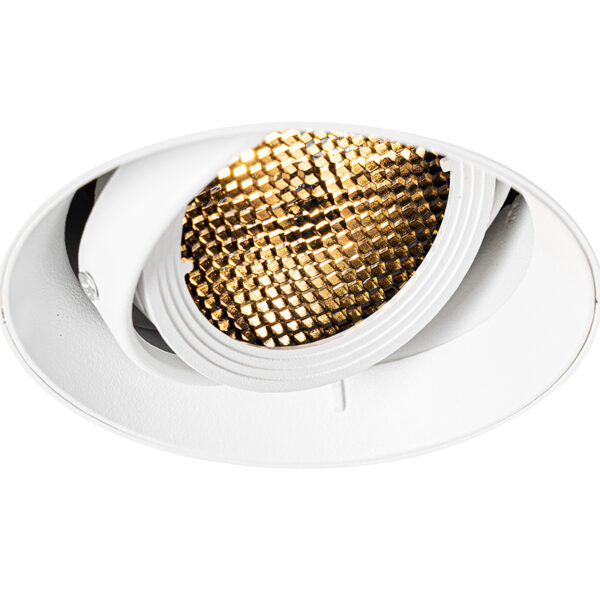 Moderne inbouwspot wit GU10 AR70 rond trimless - Oneon Honey - Afbeelding 2