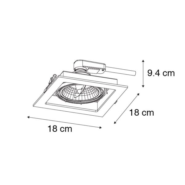 Moderne inbouwspot wit 18 cm verstelbaar - Artemis 111 - Afbeelding 3