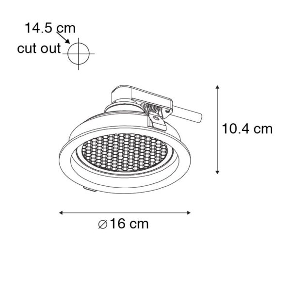 Moderne inbouwspot wit verstelbaar - Coop 111 Honey - Afbeelding 3