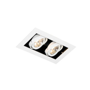inbouwspots Moderne inbouwspot wit verstelbaar Oneon 70 Staal Wit Met de geef je jouw interieur een moderne twist. De twee licht zijn apart van elkaar te