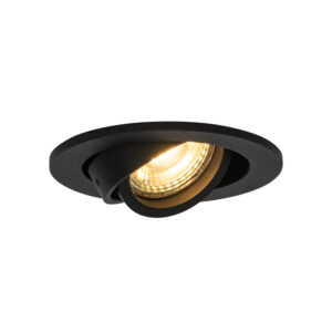 inbouwspots Moderne inbouwspot zwart kantelbaar Club Aluminium Zwart De matcht in ieder interieur. zwarte afwerking geeft de spot een luxe Het leuke aan deze is