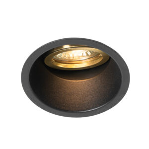 inbouwspots Moderne inbouwspot zwart met goud en kantelbaar Alloy Aluminium Geen je interieur een klassieke uitstraling Alloy. De spot is gemaakt van aluminium