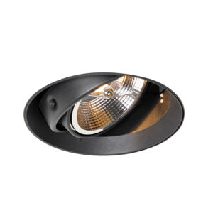 inbouwspots Moderne inbouwspot zwart GU10 AR111 rond trimless Oneon Aluminium Zwart is de perfecte voor in een modern interieur. Plaats er aantal op rijtje je