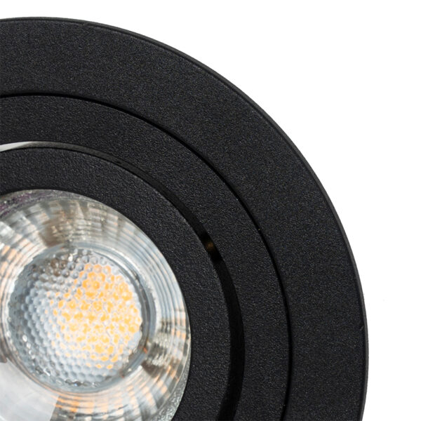 Moderne inbouwspot zwart - Rondoo - Afbeelding 2
