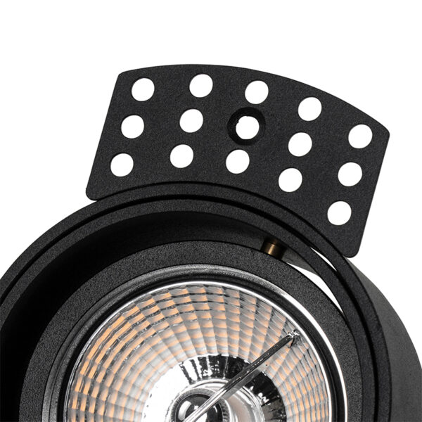 Moderne inbouwspot zwart trimless - Impact 70 - Afbeelding 2