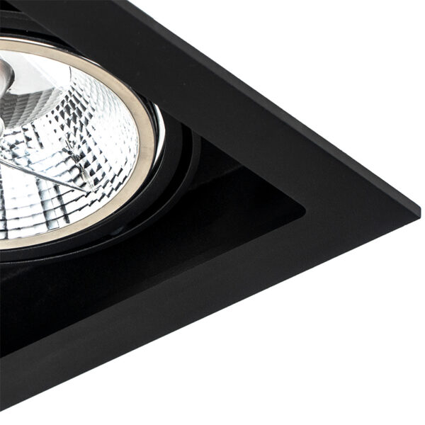 Moderne inbouwspot zwart 18 cm verstelbaar - Artemis 111 - Afbeelding 2