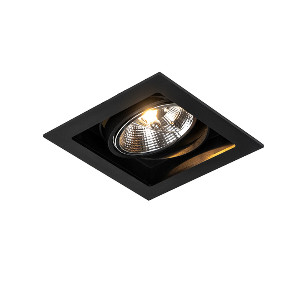 inbouwspots Moderne inbouwspot zwart 18 cm verstelbaar Artemis 111 Aluminium Zwart Deze mooie en moderne is helemaal verwerkt in het plafond waardoor geheel
