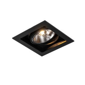 inbouwspots Moderne inbouwspot zwart 18 cm verstelbaar Artemis 111 Aluminium Zwart Deze mooie en moderne is helemaal verwerkt in het plafond waardoor geheel