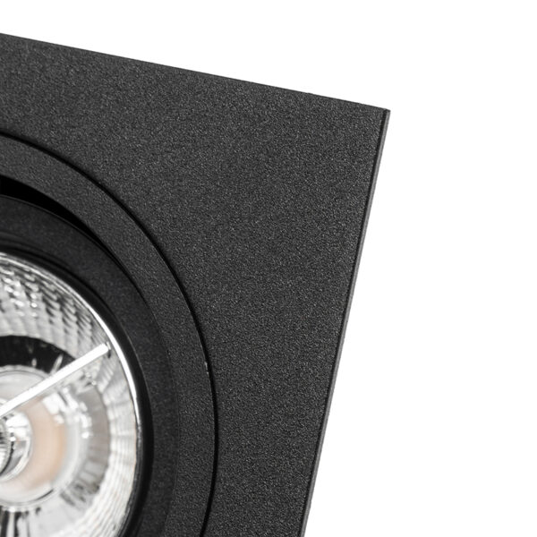 Moderne inbouwspot zwart verstelbaar - Chuck 70 - Afbeelding 2