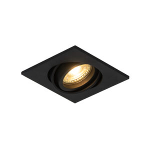 inbouwspots Moderne inbouwspot zwart verstelbaar Club Aluminium Zwart Deze zwarte is een echte topper met zijn tijdloos vierkant design en afwerking. Ben jij