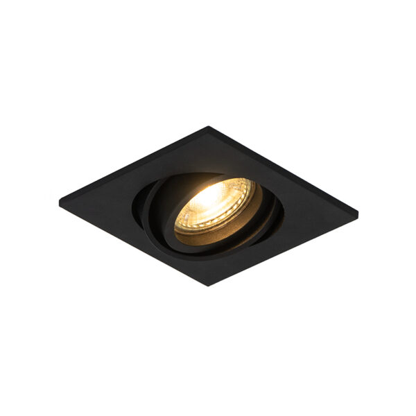 inbouwspots Moderne inbouwspot zwart verstelbaar Club Aluminium Zwart Deze zwarte is een echte topper met zijn tijdloos vierkant design en afwerking. Ben jij