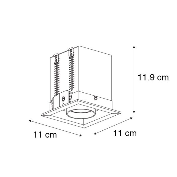 Moderne inbouwspot zwart verstelbaar - Roof - Afbeelding 3