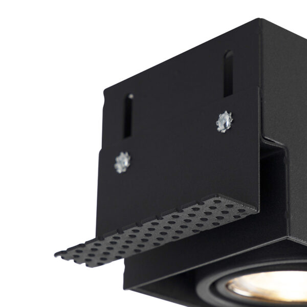 Moderne smart inbouwspot zwart trimless incl. 3 GU10 Wifi - Oneon 3 - Afbeelding 2