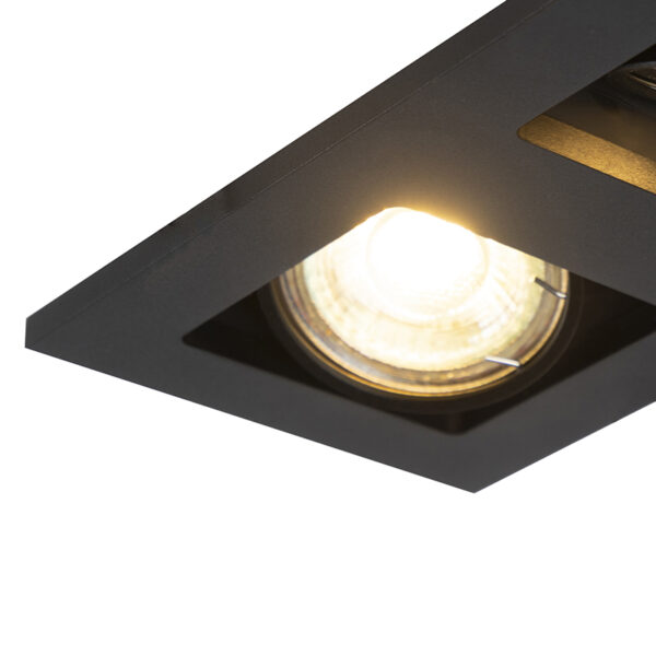 Moderne smart inbouwspot zwart incl. 2 Wifi GU10 - Qure - Afbeelding 2