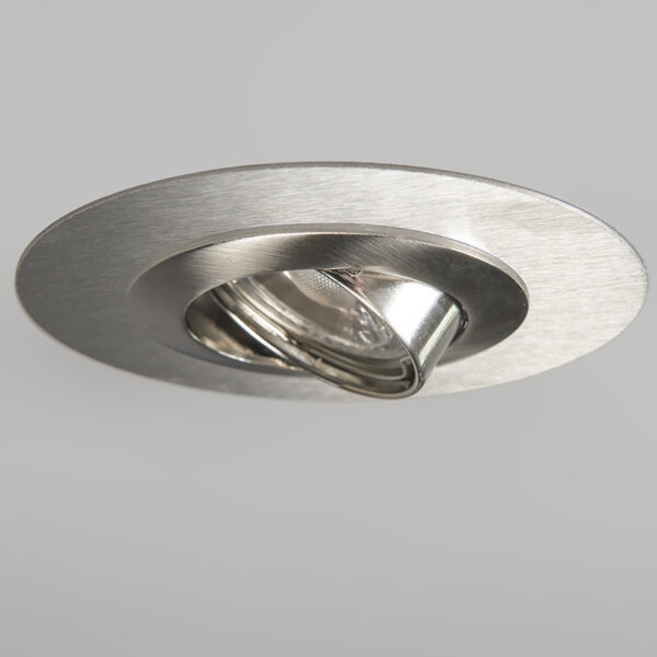 Ronde inbouwspot staal kantelbaar met opvulring - Edu - Afbeelding 2