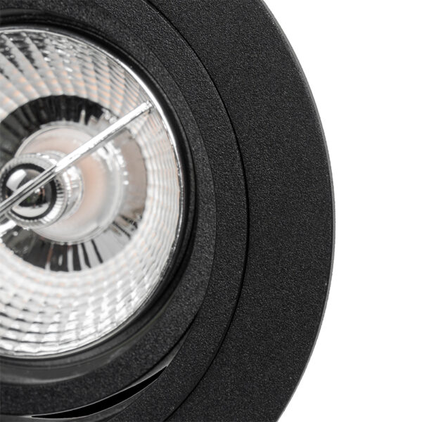 Ronde inbouwspot zwart verstelbaar - Chuck 70 - Afbeelding 2