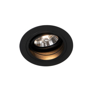 inbouwspots Ronde inbouwspot zwart verstelbaar Chuck 70 Aluminium Zwart Deze past in ieder interieur door zijn basic ontwerp. Hij heeft een diameter van 12 cm.