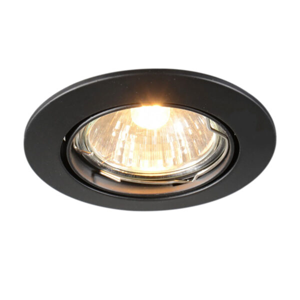 Set van 12 moderne inbouwspots zwart kantelbaar - Edu - Afbeelding 2