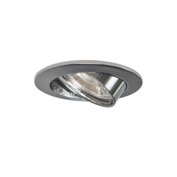 Set van 10 ronde inbouwspots chroom kantelbaar - Edu - Afbeelding 2