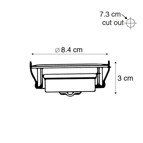 Set van 5 inbouwspots wit incl. LED 3-staps dimbaar - Mio - Afbeelding 3