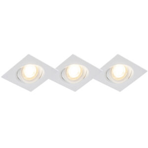 inbouwspots Set van 3 wit incl. LED dimbaar Miu Kunststof Wit Deze is een strakke moderne inbouwspot. De witte kleur maakt hem erg Hij driestaps met je kan dus