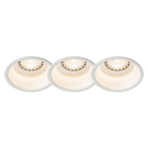 inbouwspots Set van 3 wit rond Dept Aluminium Wit