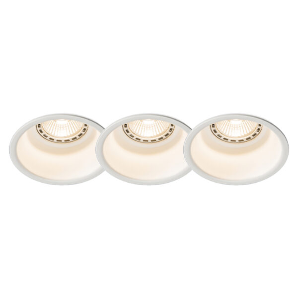 inbouwspots Set van 3 wit rond Dept Aluminium Wit