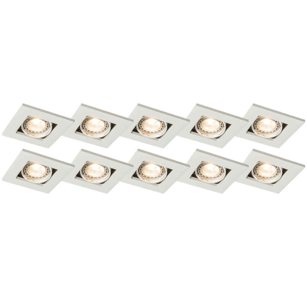 inbouwspots Set van 10 wit verstelbaar Qure Aluminium Wit Deze witte past volledig in een moderne omgeving hij staat leuk de hal of Met 20 is deze alleen om