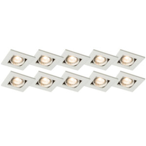 inbouwspots Set van 10 wit verstelbaar Qure Aluminium Wit Deze witte past volledig in een moderne omgeving hij staat leuk de hal of Met 20 is deze alleen om