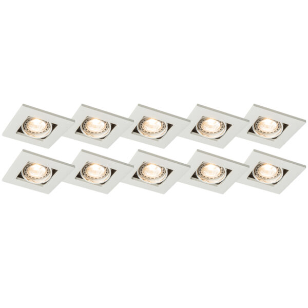 inbouwspots Set van 10 wit verstelbaar Qure Aluminium Wit Deze witte past volledig in een moderne omgeving hij staat leuk de hal of Met 20 is deze alleen om