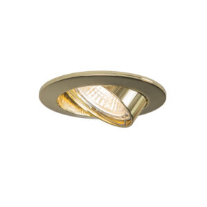 inbouwspots Smart inbouwspot goud kantelbaar incl. Wifi GU10 Edu AluminiumStaal Verrijk je moderne of interieur met deze strakke Met smart ben in een