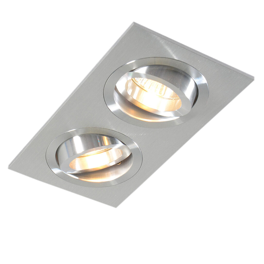 inbouwspots Smart inbouwspot staal incl. 2 WiFi GU10 kantelbaar Lock Aluminium Staal Deze past volledig in een moderne omgeving hij staat leuk de hal of Met van