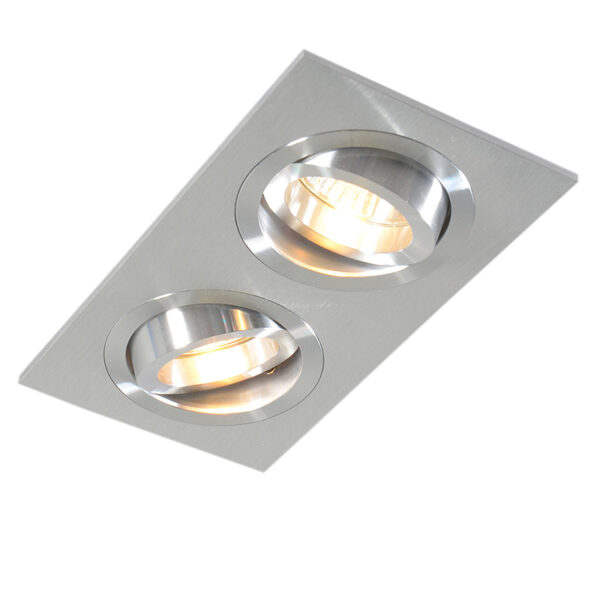 inbouwspots Smart inbouwspot staal incl. 2 WiFi GU10 kantelbaar Lock Aluminium Staal Deze past volledig in een moderne omgeving hij staat leuk de hal of Met van