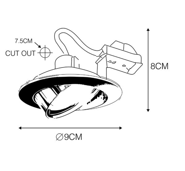 Smart inbouwspot wit kantelbaar incl. wifi GU10 - Cisco - Afbeelding 3
