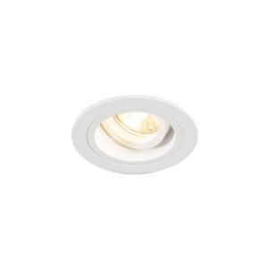 inbouwspots Smart inbouwspot wit rond kantelbaar incl. Wifi GU10 Chuck Staal Wit De perfecte spot die past in elk interieur dat is deze ronde lichtbron hoef je